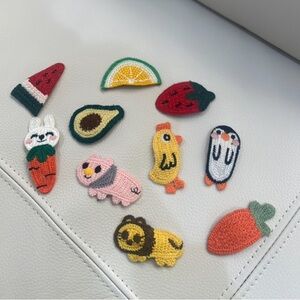 Colorful Crochet Kids Hair Clip Set